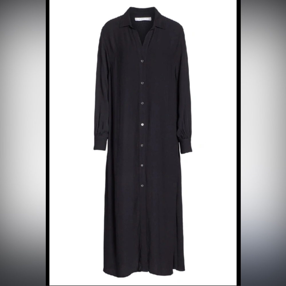 FRAME viscose maxi shirt dress